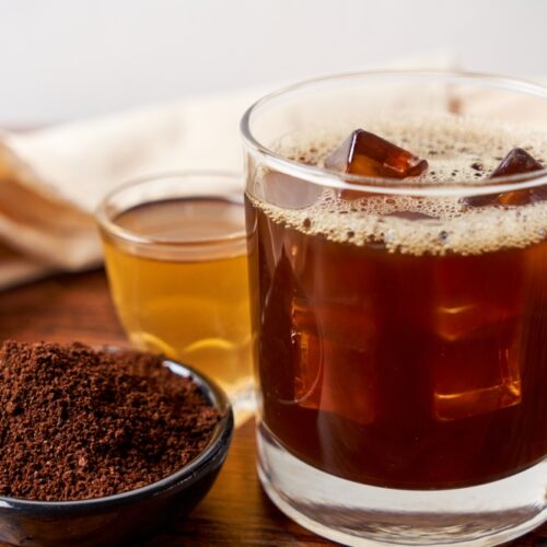 Popular,Cocktail,Called,Carajillo,Made,With,Espresso,Liquor,And,Ice