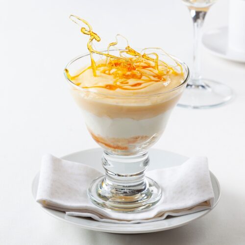 Goxua,Or,Gosua,With,Caramel,,A,Typical,Dessert,From,The Basque Conutry